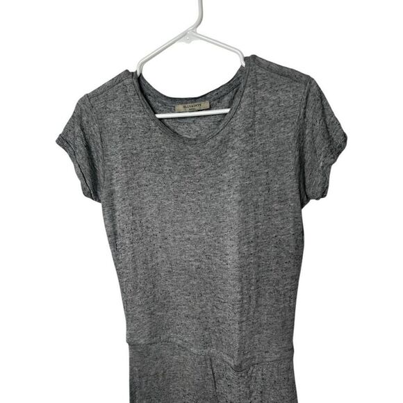 Allsaints Marley Gray T-Shirt Jersey Short Sleeve Midi Dress Size S - Picture 6 of 10
